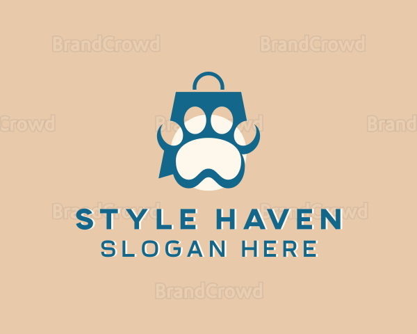 Paw Pet Shopping Bag Logo