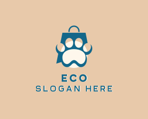 Paw Print - Paw Pet Shopping Bag logo design