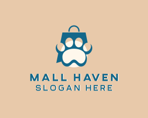 Paw Pet Shopping Bag logo design