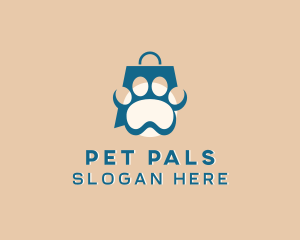 Paw Pet Shopping Bag logo design