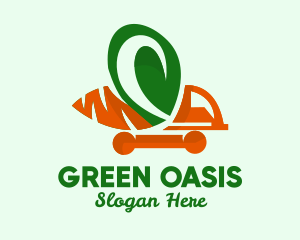 Carrot Vegetable Truck  logo design