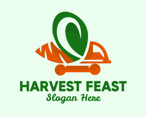 Carrot Vegetable Truck  logo design