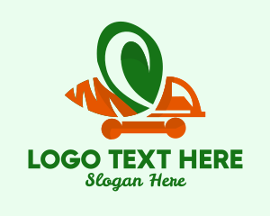 Food Delivery - Carrot Vegetable Truck logo design