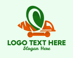 Carrot Vegetable Truck  Logo