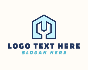 Roofing - House Wrench Builder logo design