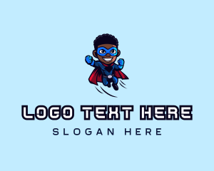 Power - Superhero African Man logo design