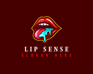 Seductive Woman Lips logo design