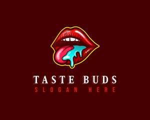 Tongue - Seductive Woman Lips logo design