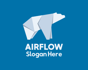 Polar Bear Ice Origami logo design