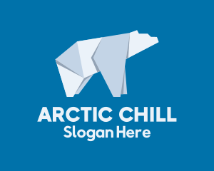 Ice - Polar Bear Ice Origami logo design