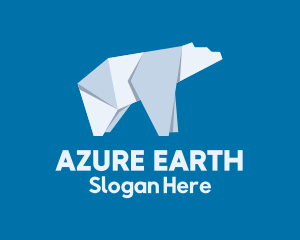 Polar Bear Ice Origami logo design