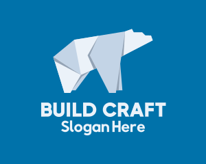 Polar Bear Ice Origami logo design