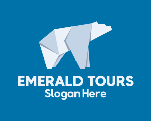 Polar Bear Ice Origami logo design