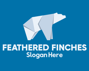 Polar Bear Ice Origami logo design