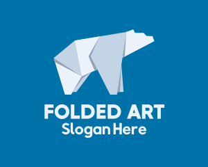 Origami - Polar Bear Ice Origami logo design