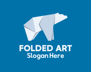 Polar Bear Ice Origami logo design