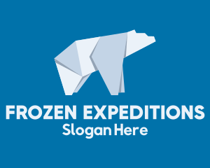 Antarctica - Polar Bear Ice Origami logo design