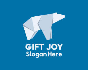 Polar Bear Ice Origami logo design