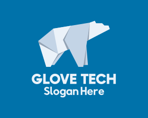 Polar Bear Ice Origami logo design