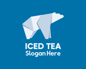 Polar Bear Ice Origami logo design