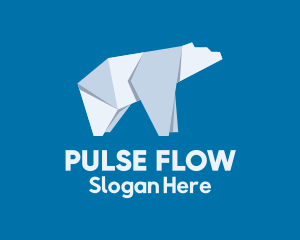 Polar Bear Ice Origami logo design