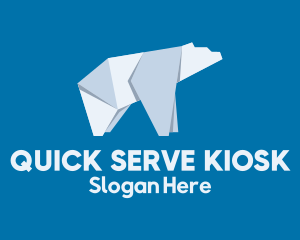 Polar Bear Ice Origami logo design