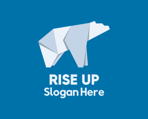 Polar Bear Ice Origami logo design