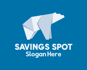 Polar Bear Ice Origami logo design