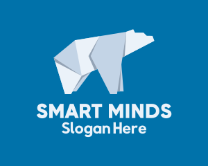 Wildlife Conservation - Polar Bear Ice Origami logo design
