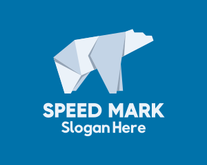 Polar Bear Ice Origami logo design