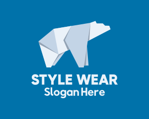 Polar Bear Ice Origami logo design