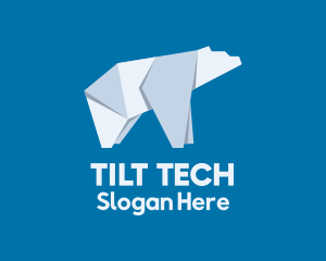 Polar Bear Ice Origami logo design