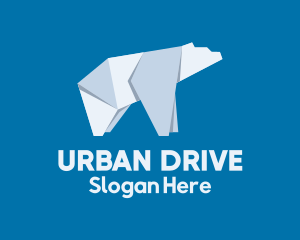 Polar Bear Ice Origami logo design