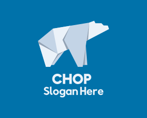 Antarctica - Polar Bear Ice Origami logo design