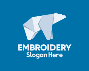 Polar Bear Ice Origami logo design