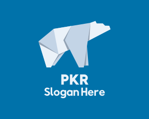 Polar Bear Ice Origami logo design