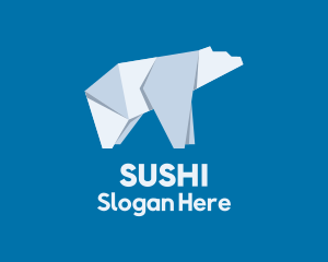 Polar Bear Ice Origami logo design