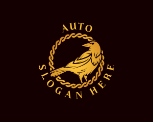 Agency - Elegant Chain Crow Bird logo design