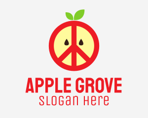 Apple Peace Sign logo design