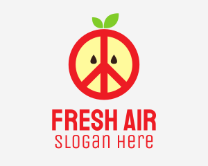 Apple Peace Sign logo design