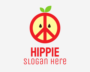 Apple Peace Sign logo design