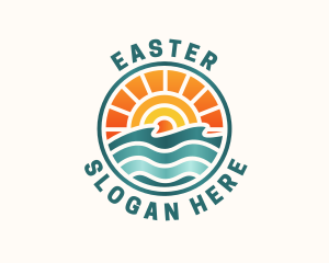 Fun - Sunset Beach Summer logo design