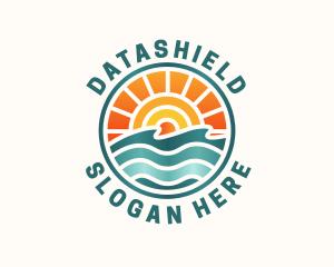 Tour - Sunset Beach Summer logo design