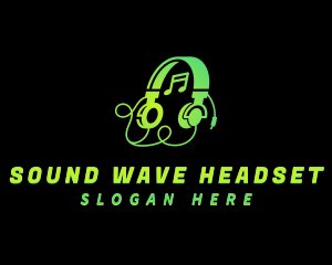 Headset - Disc Jockey Headset logo design