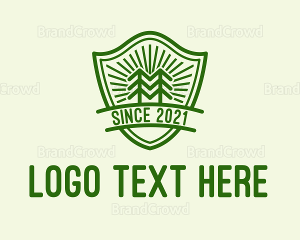 Forest Tree Shield Logo