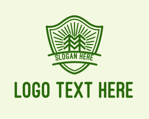 Forest Tree Shield Logo