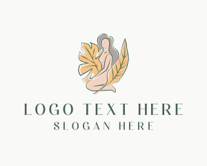 Vegan - Organic Woman Beauty logo design
