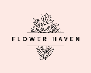 Flower Feminine Bouquet logo design