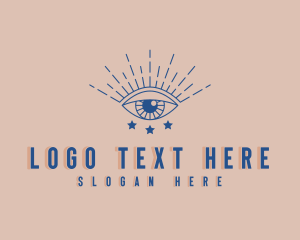 Palm Reader - Spiritual Cosmic Eye logo design
