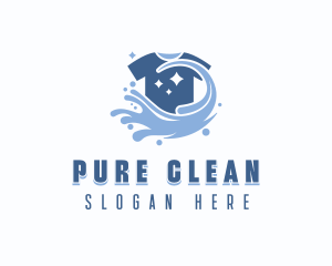 Clothes Cleaning Laundry logo design